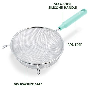 GreenLife Stainless Steel Mesh Strainers, Set of 4