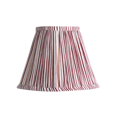 16cm empire shade in ruby candy stripe block printed cotton