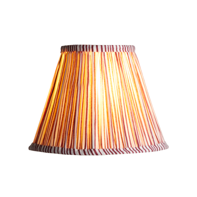 16cm empire shade in ruby candy stripe block printed cotton