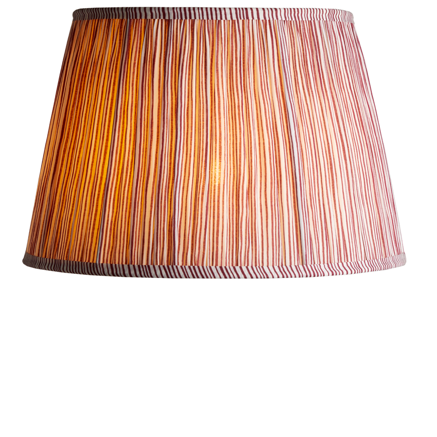 45cm straight empire shade in ruby candy stripe block 45cm straight empire shade in ruby candy stripe block