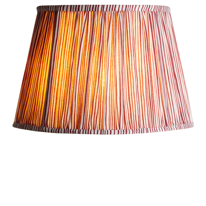 35cm straight empire shade in ruby candy stripe block