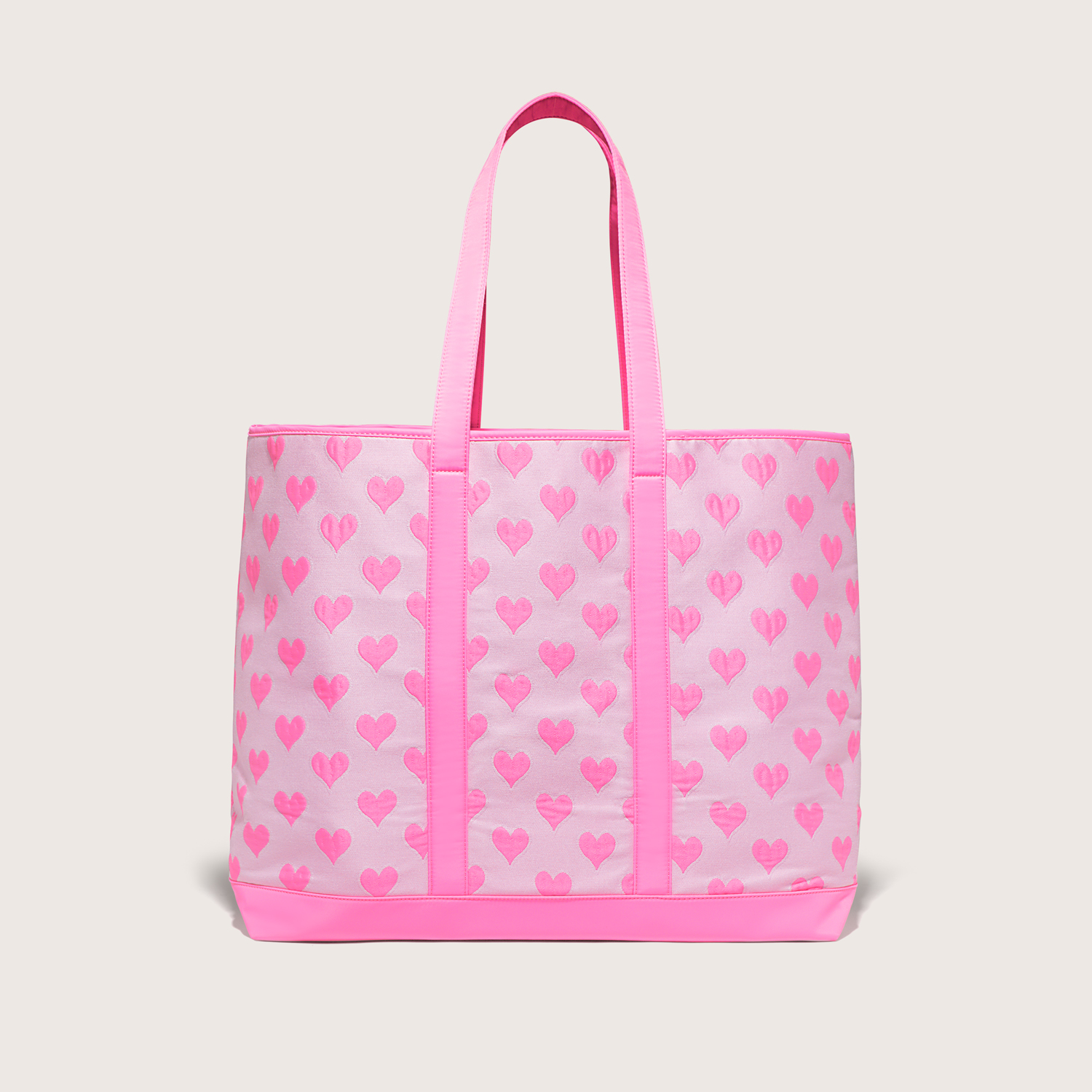 Large Canvas & Vegan Leather Tote
