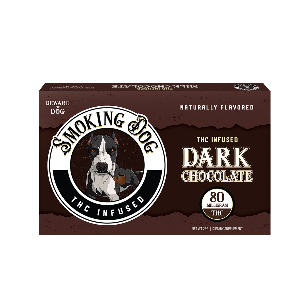 Smoking Dog THC Chocolate Bar 80mg CBD Living