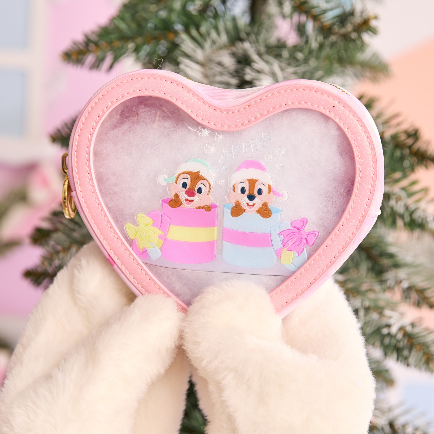 Clear Front Heart Pouch