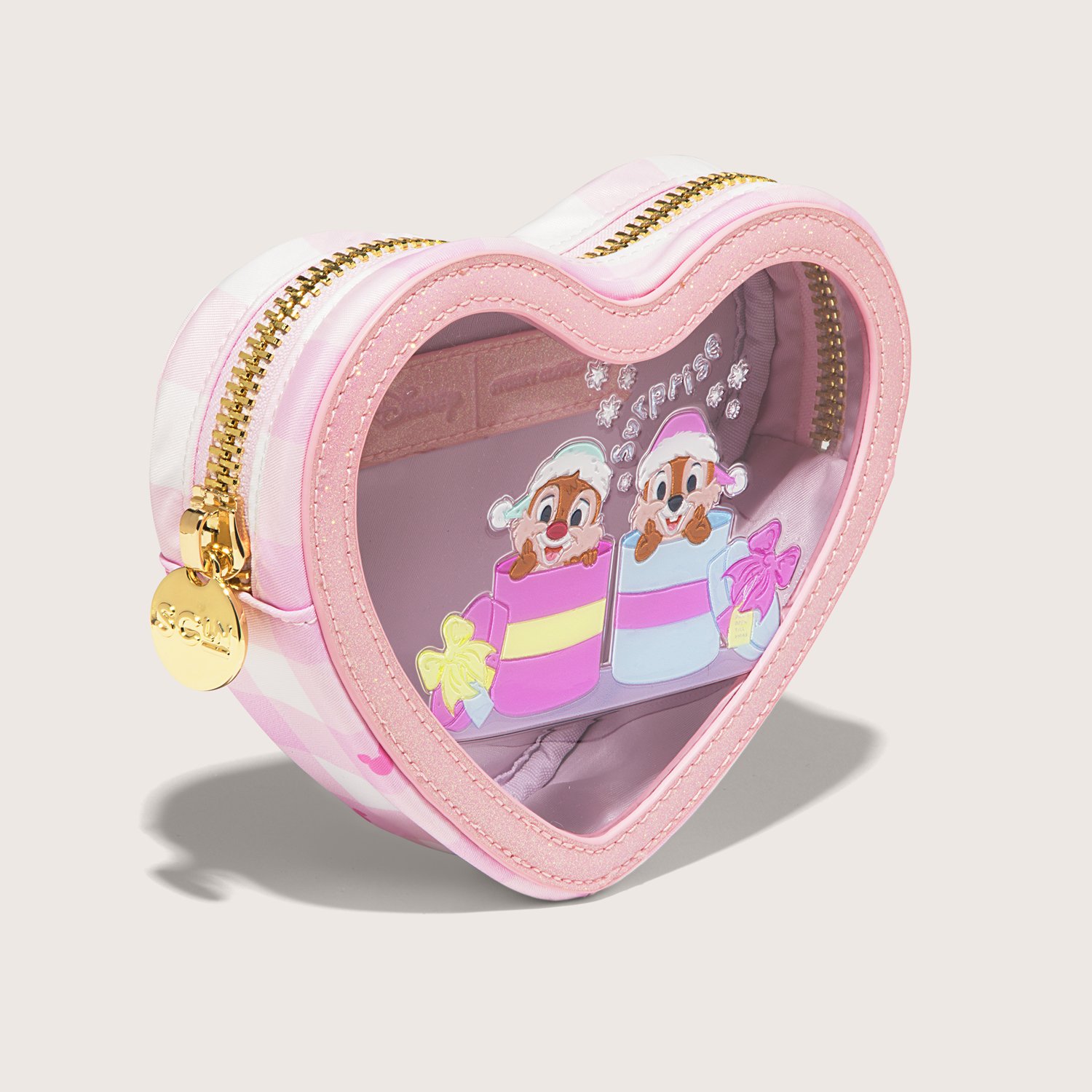 Clear Front Heart Pouch