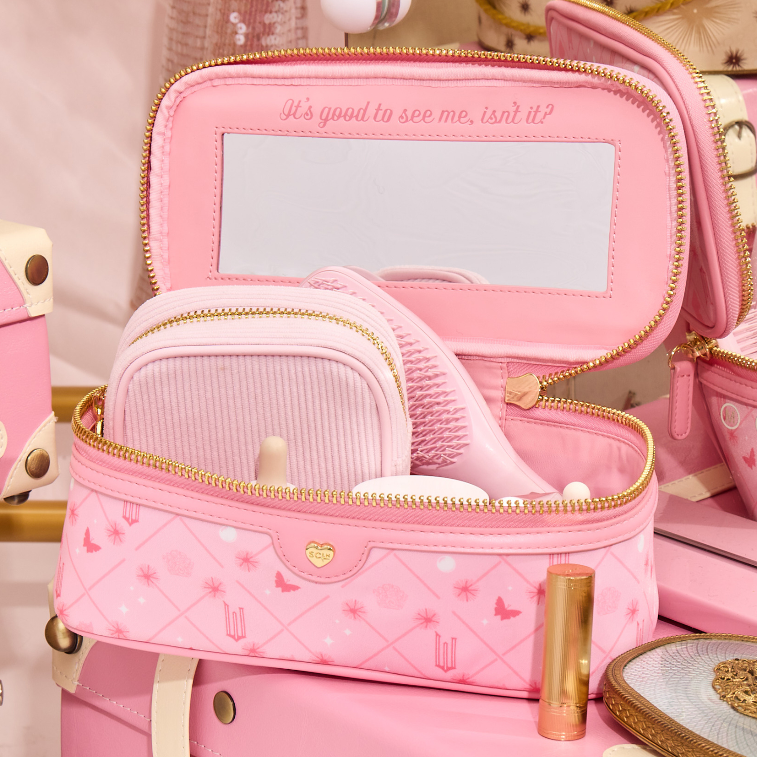 Open Top Mirror Pouch