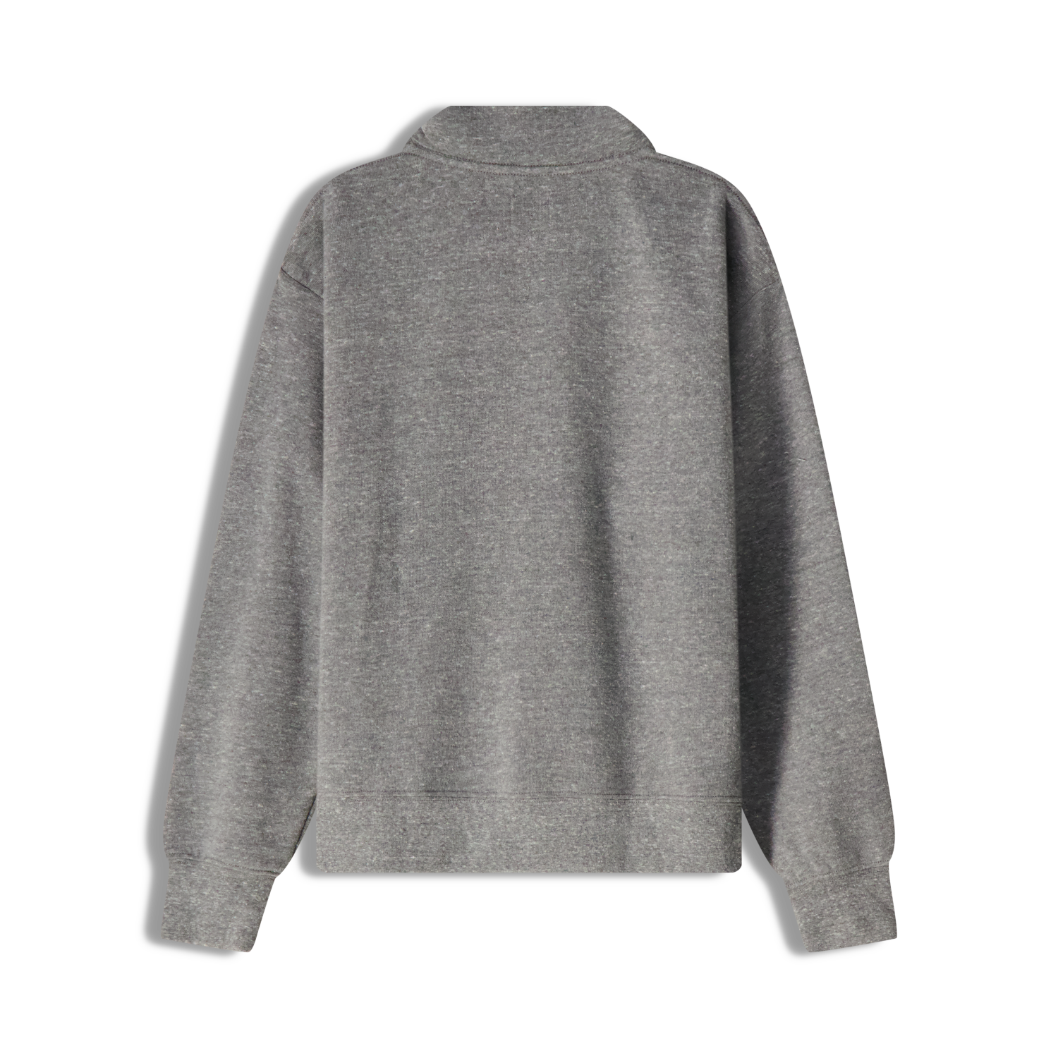 Pocketed Quarter Zip Collared Neck Sweatshirt