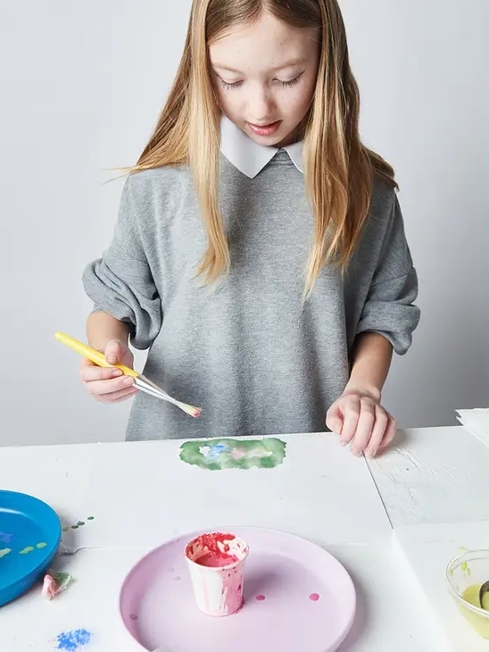 girl painting with eco kids eco paint