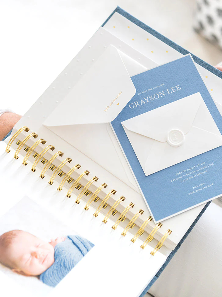 sugar paper baby book inside