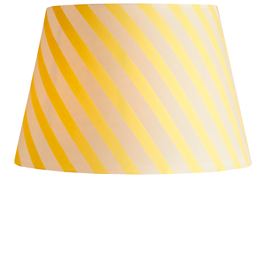 45cm straight empire shade in sunshine stripes hand painted card