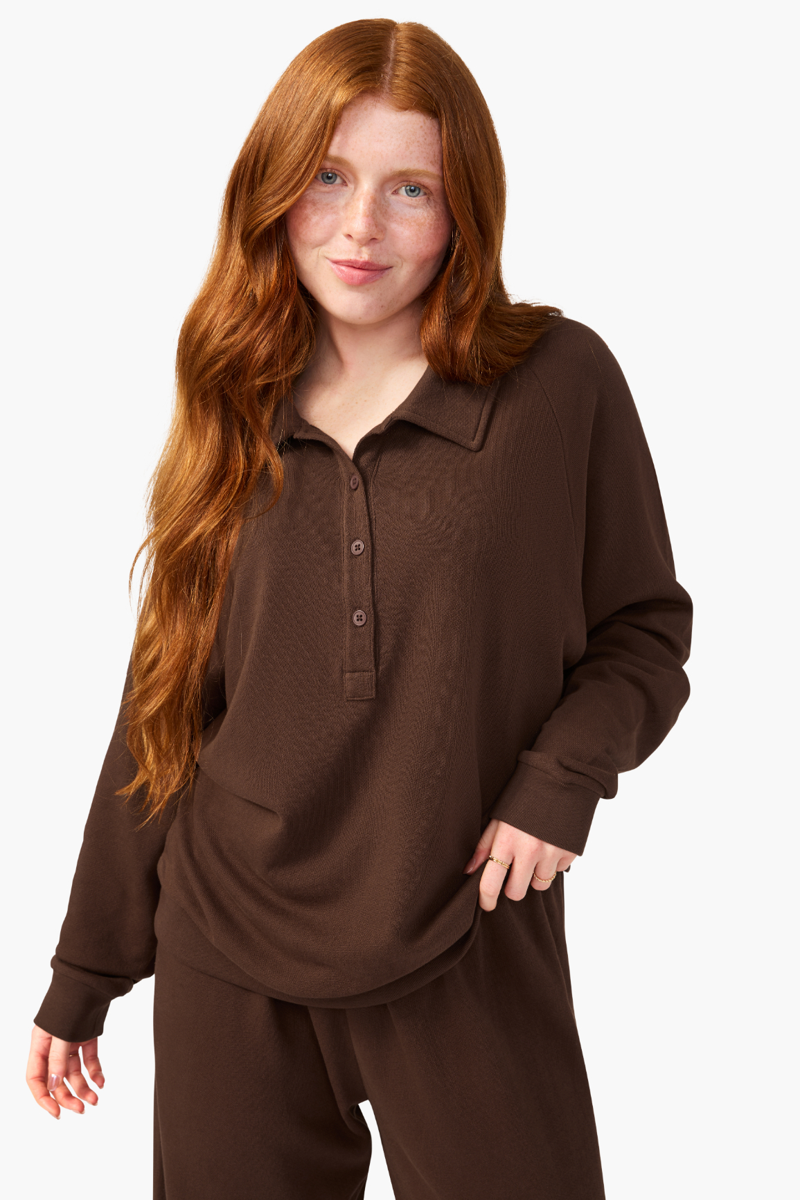 The French Terry Oversized Henley