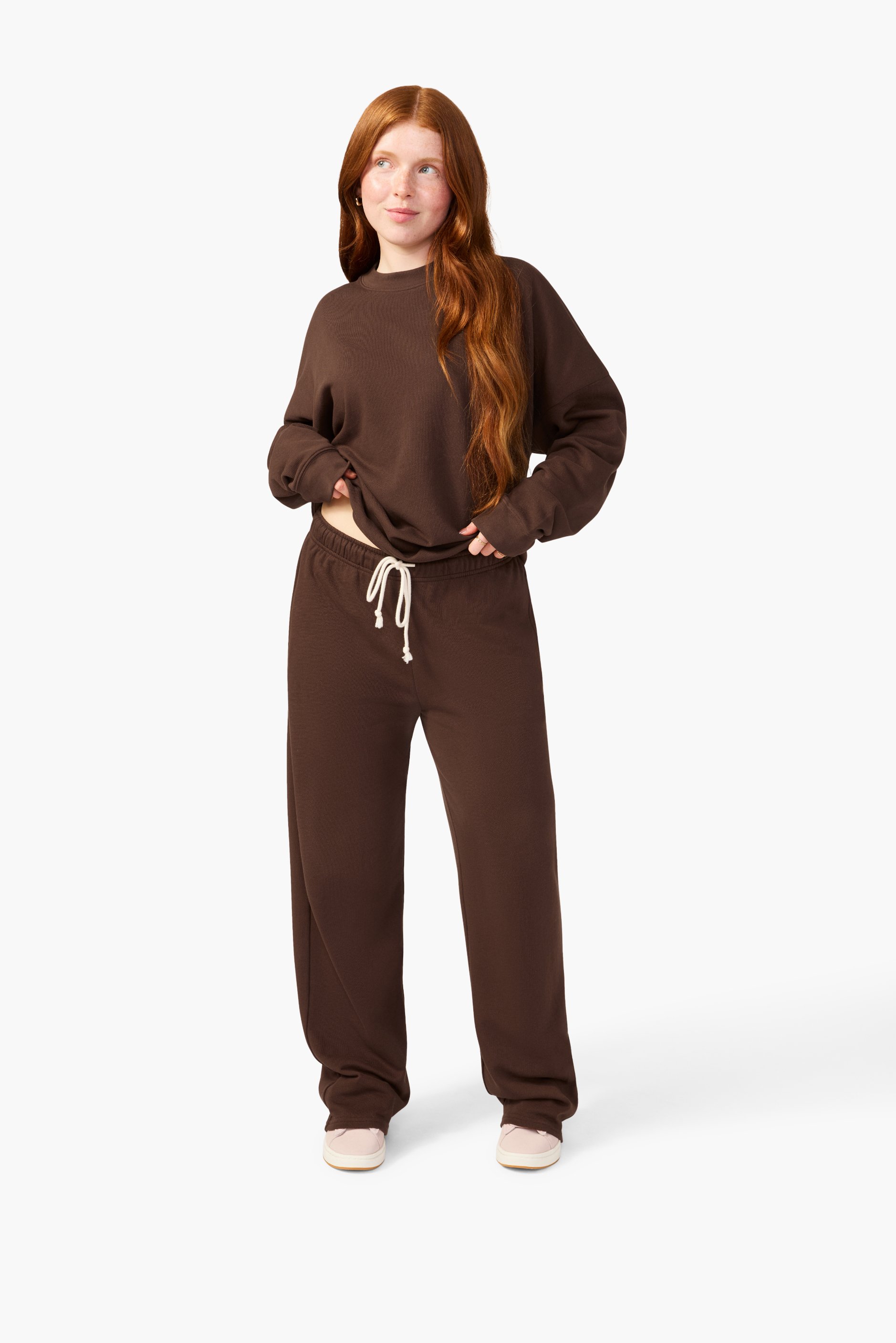 The French Terry Straight Leg Pant