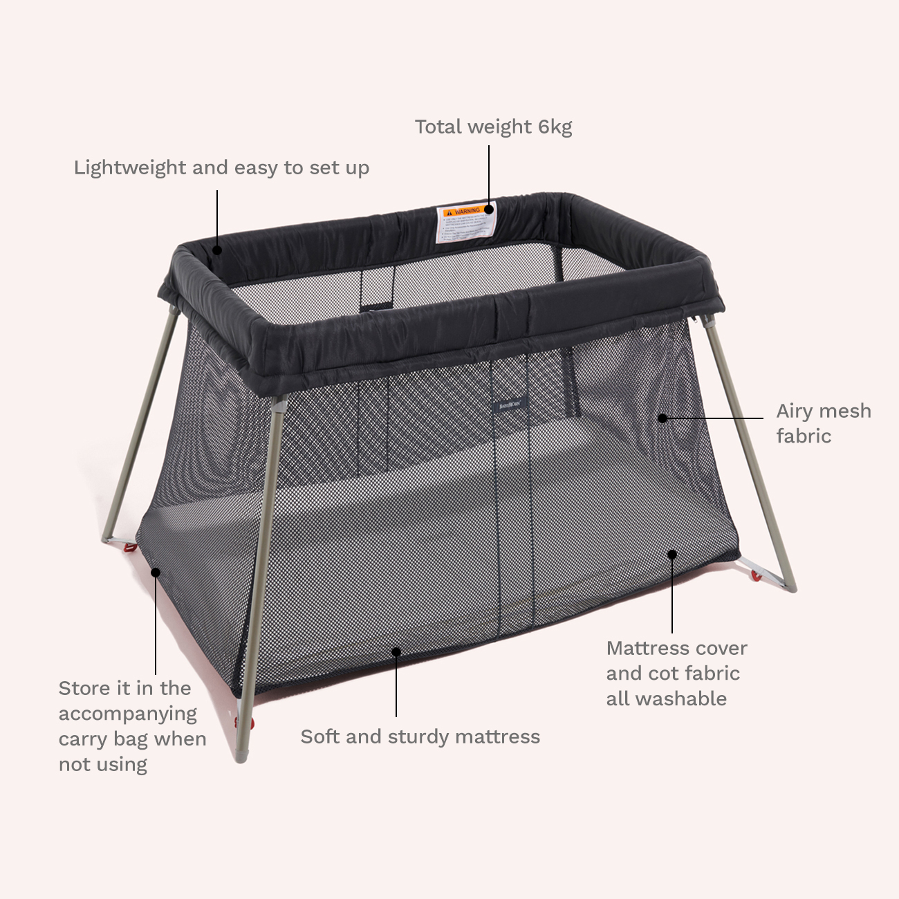 travel cot cover