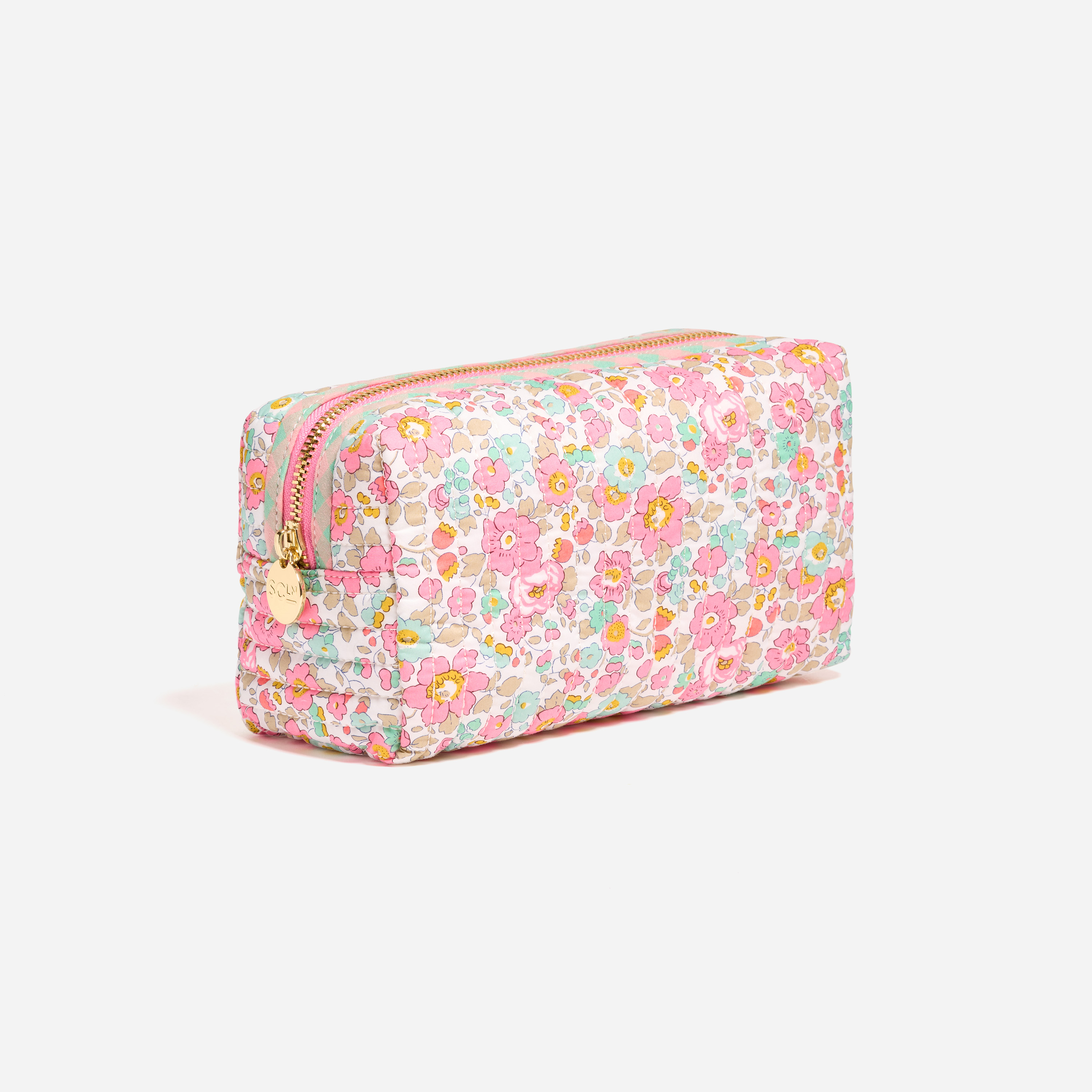 Small Quilted Pouch Made with Liberty Fabric