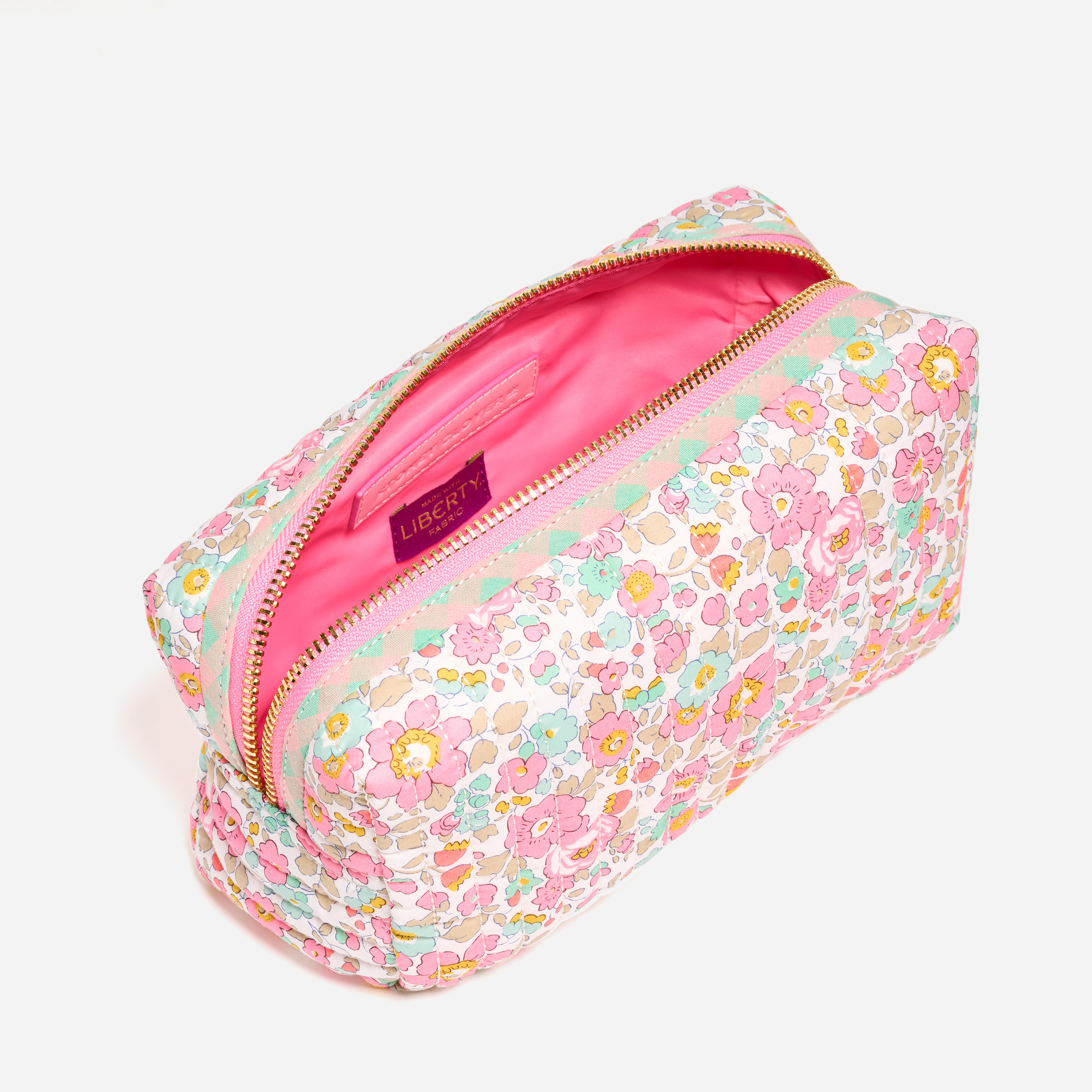 Small Quilted Pouch Made with Liberty Fabric