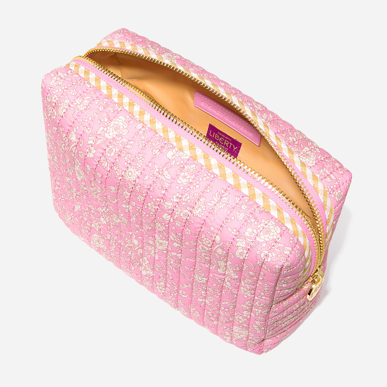Large Quilted Pouch Made with Liberty Fabric