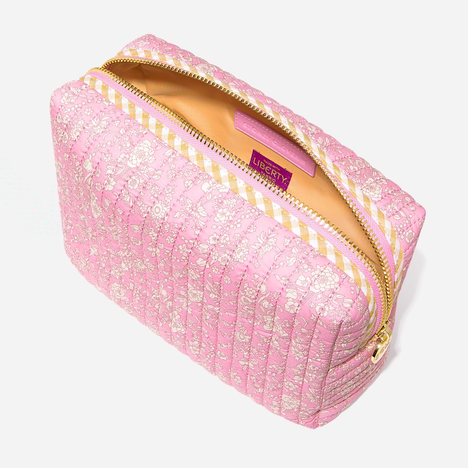 Large Quilted Pouch Made with Liberty Fabric