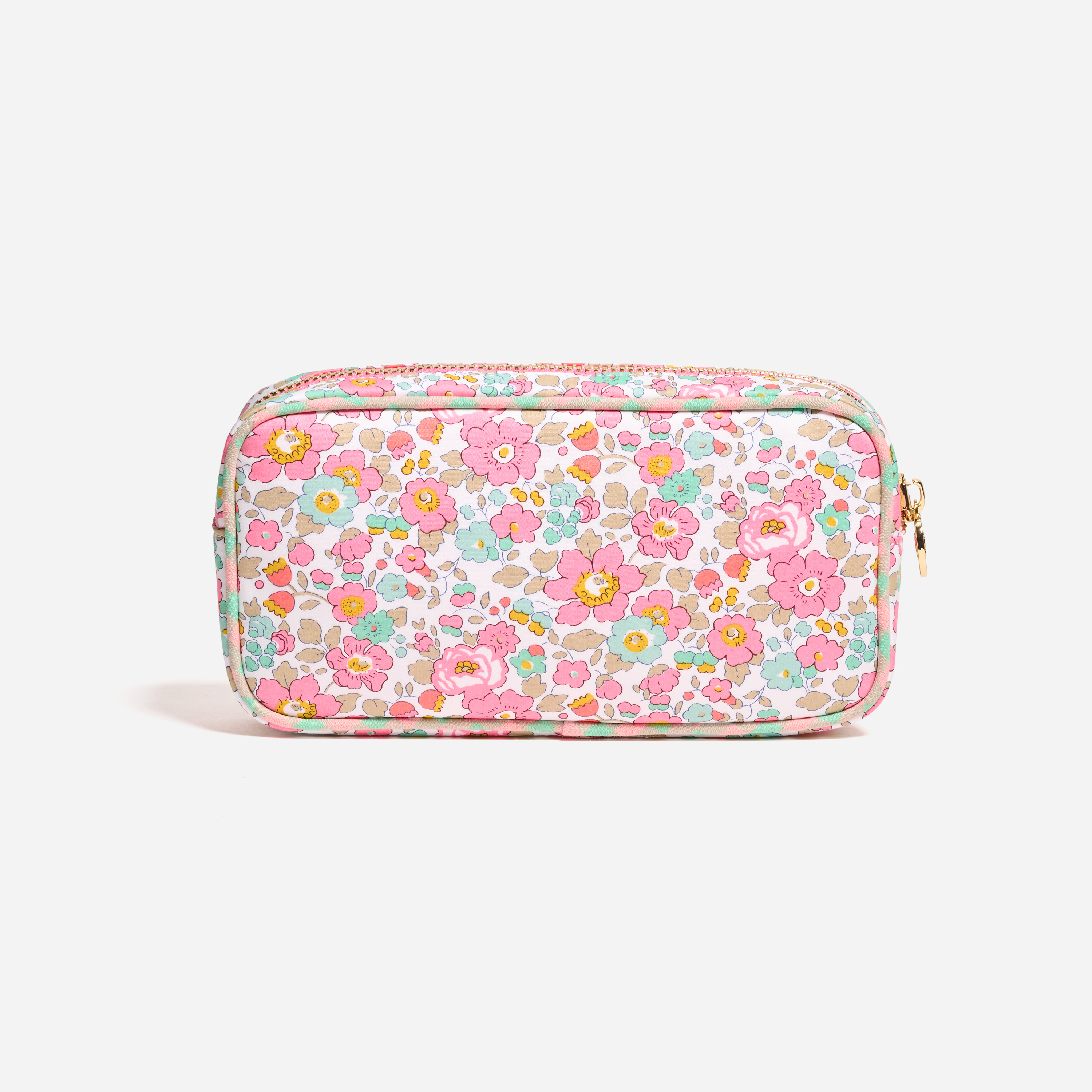 Makeup Embroidered Small Pouch Made with Liberty Fabric