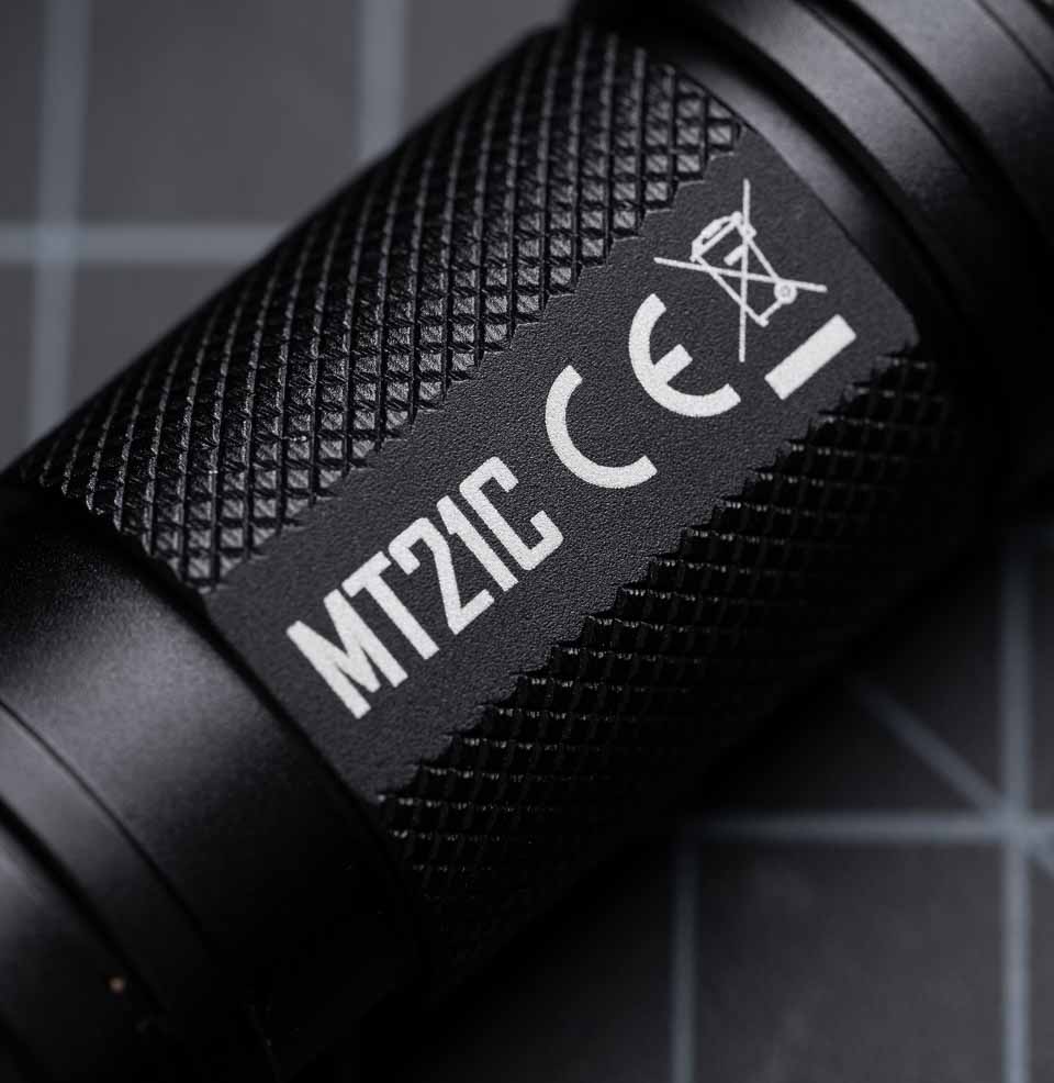MT21C Flashlight Knurled Grip