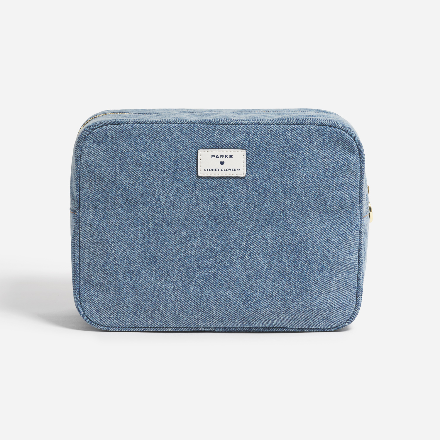 Large Denim Pouch with Pockets