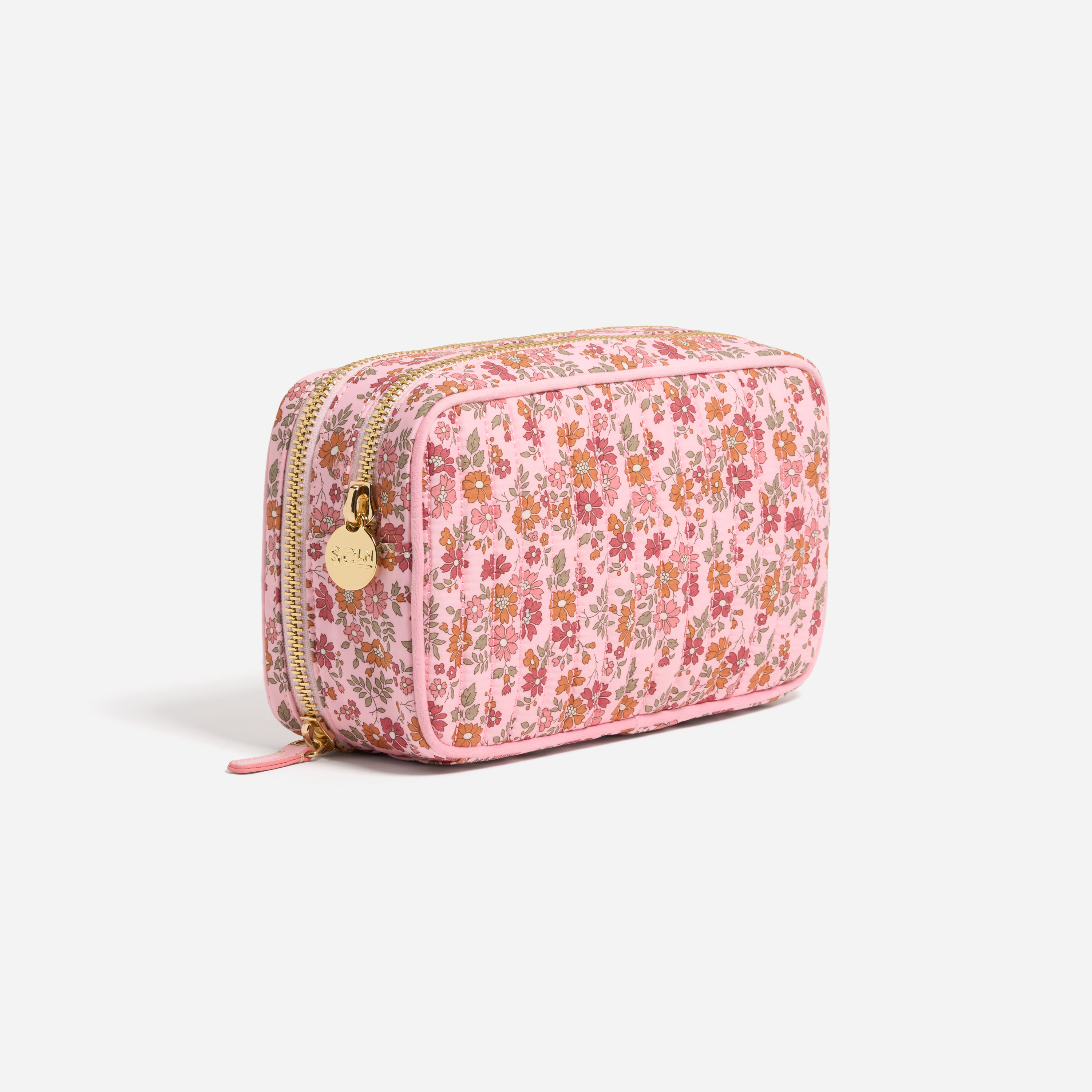 Double Zip Pouch Made with Liberty Fabric