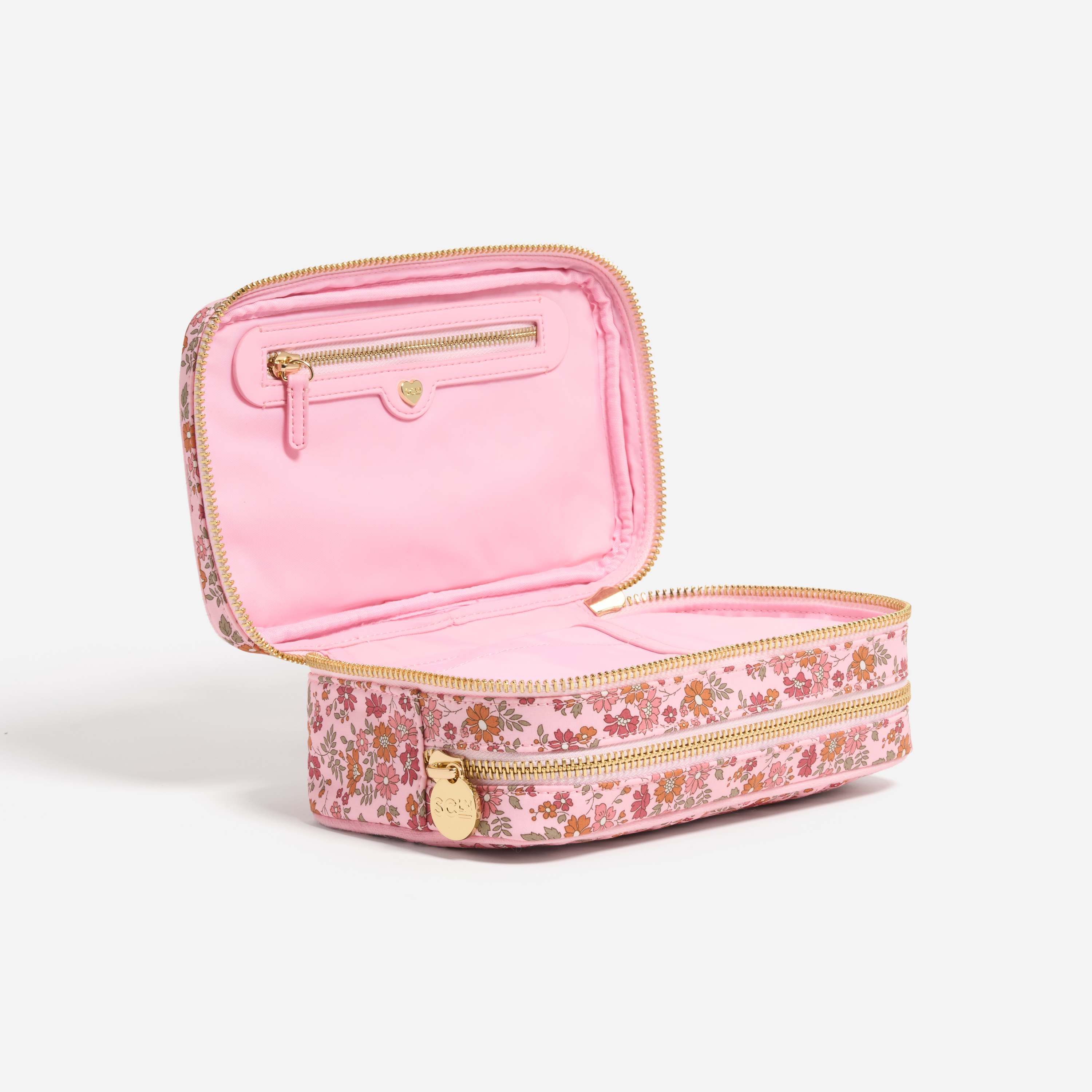 Double Zip Pouch Made with Liberty Fabric