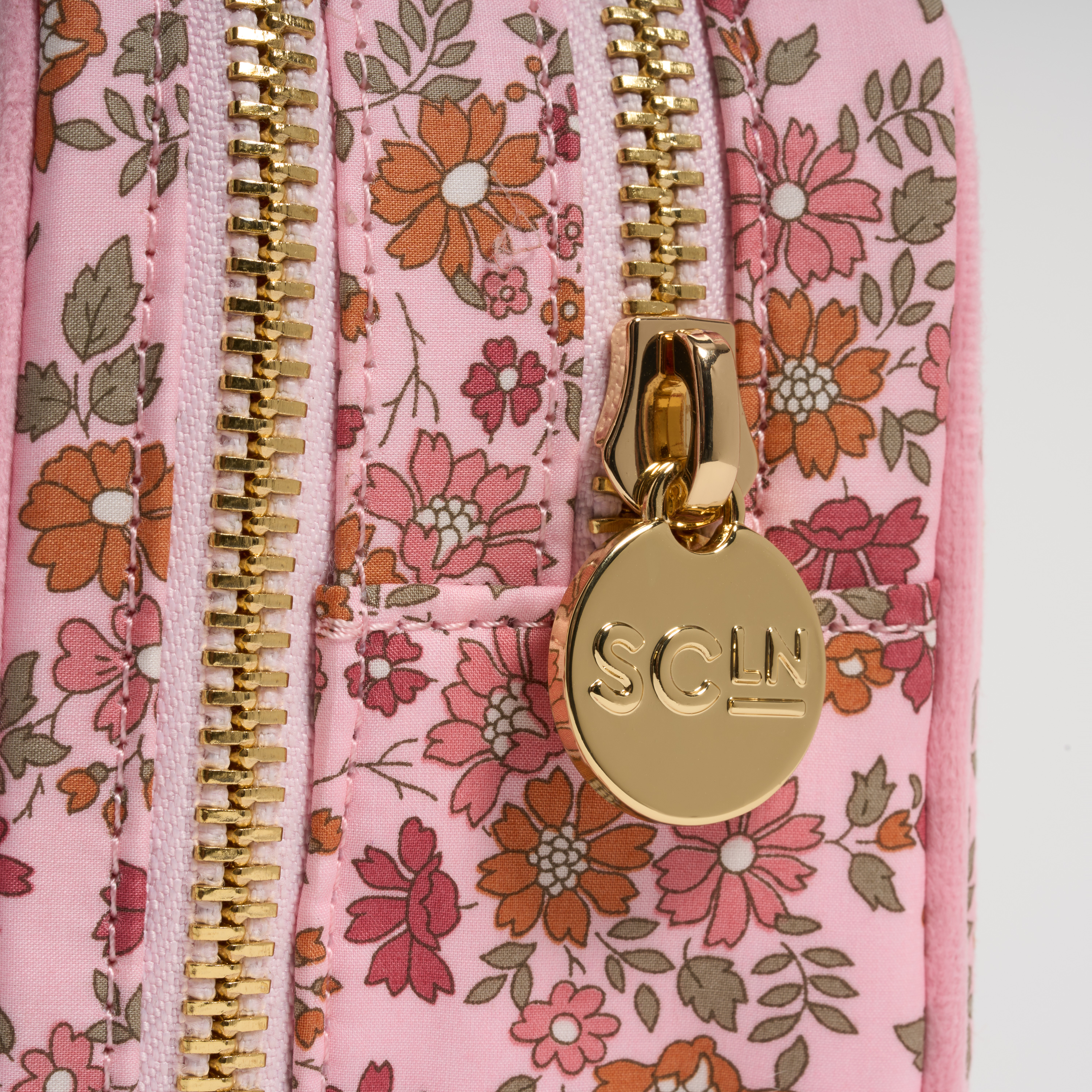 Double Zip Pouch Made with Liberty Fabric