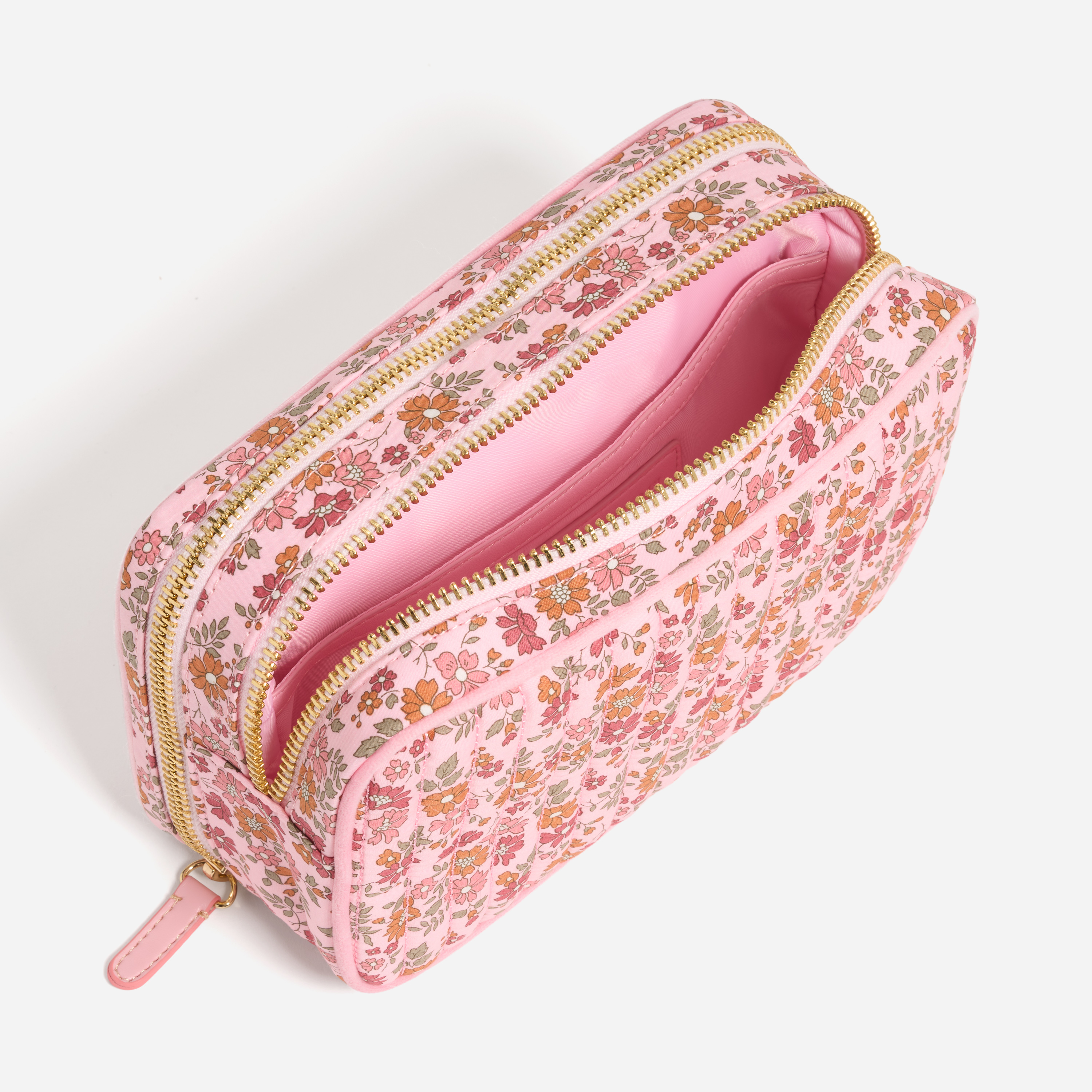 Double Zip Pouch Made with Liberty Fabric
