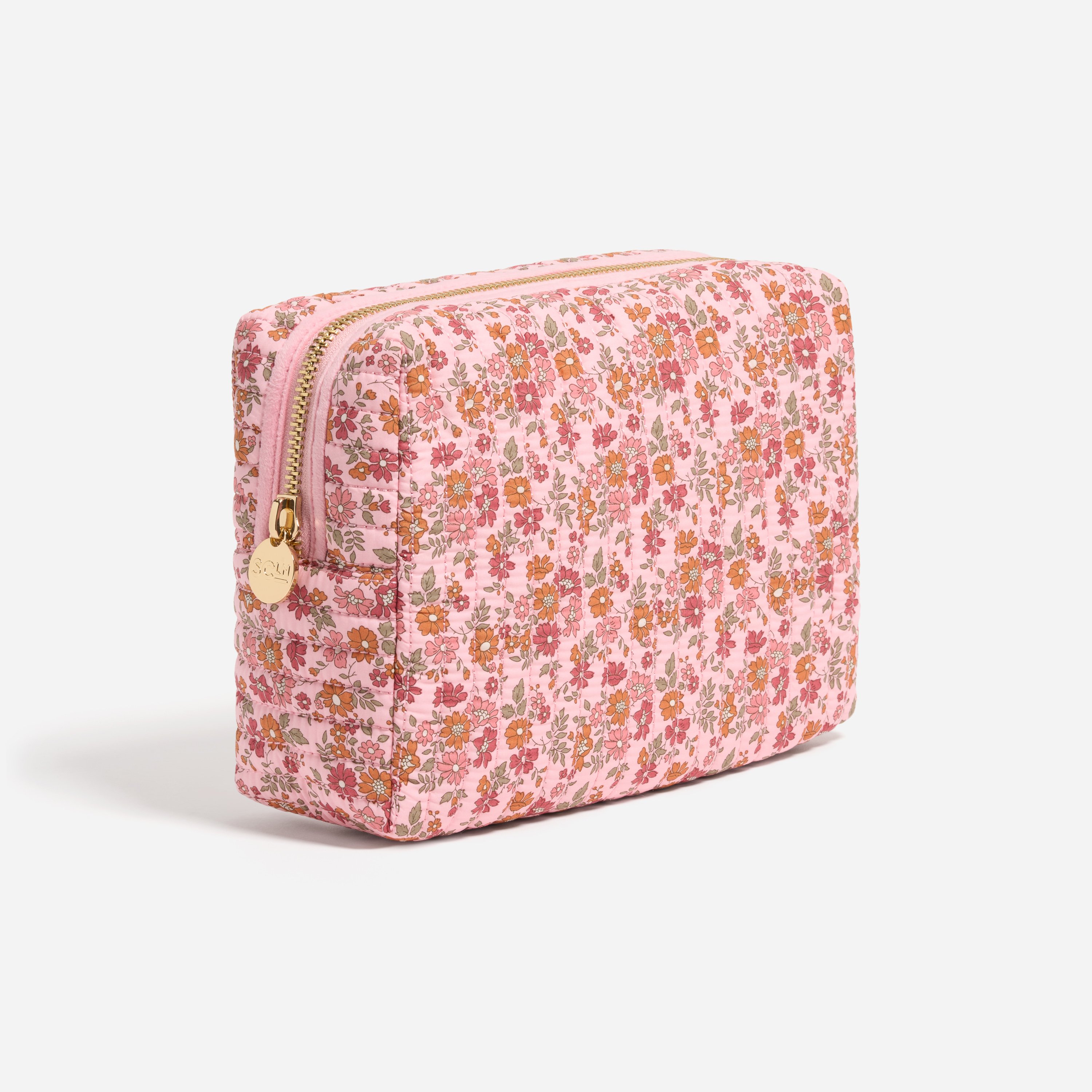 Large Quilted Pouch Made with Liberty Fabric