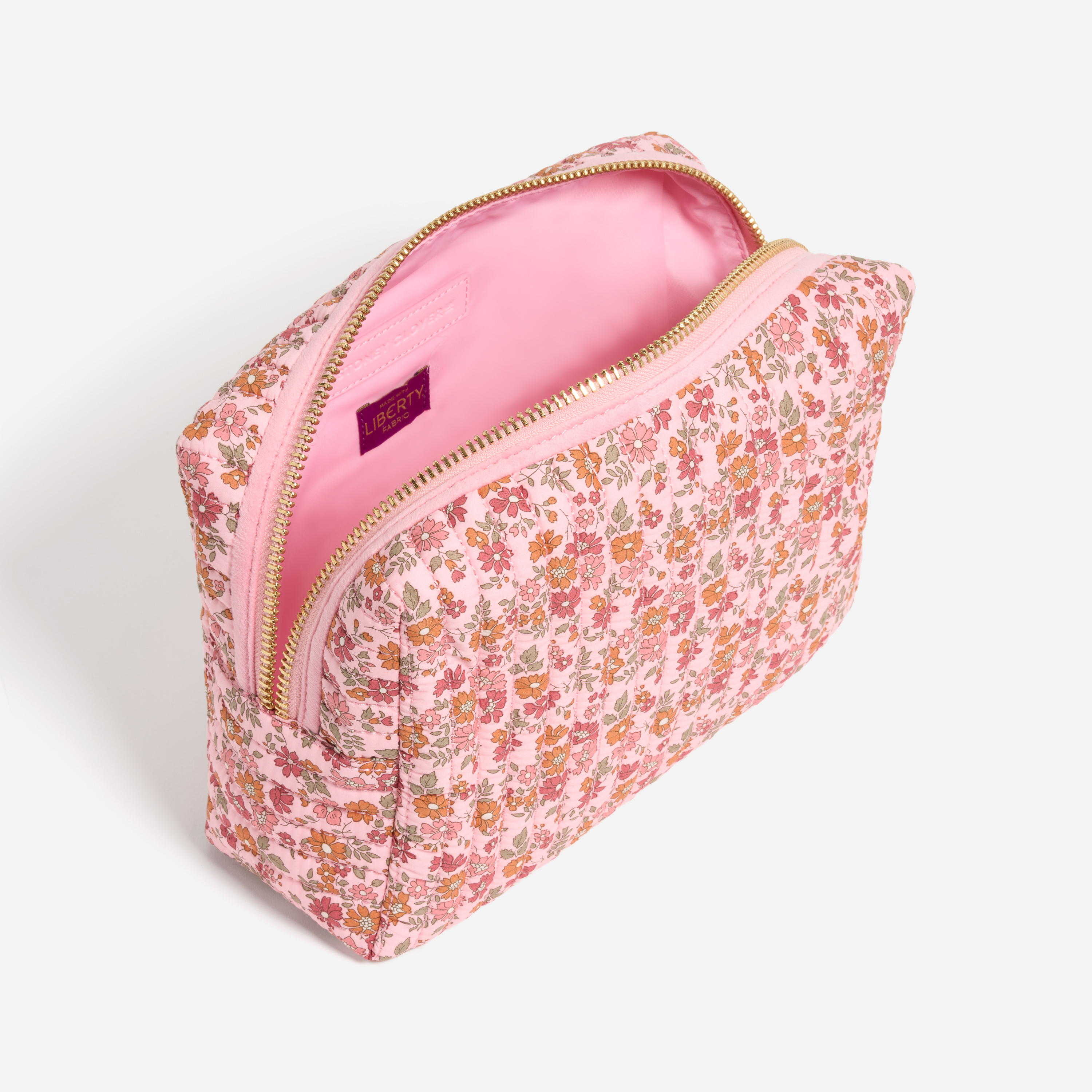 Large Quilted Pouch Made with Liberty Fabric