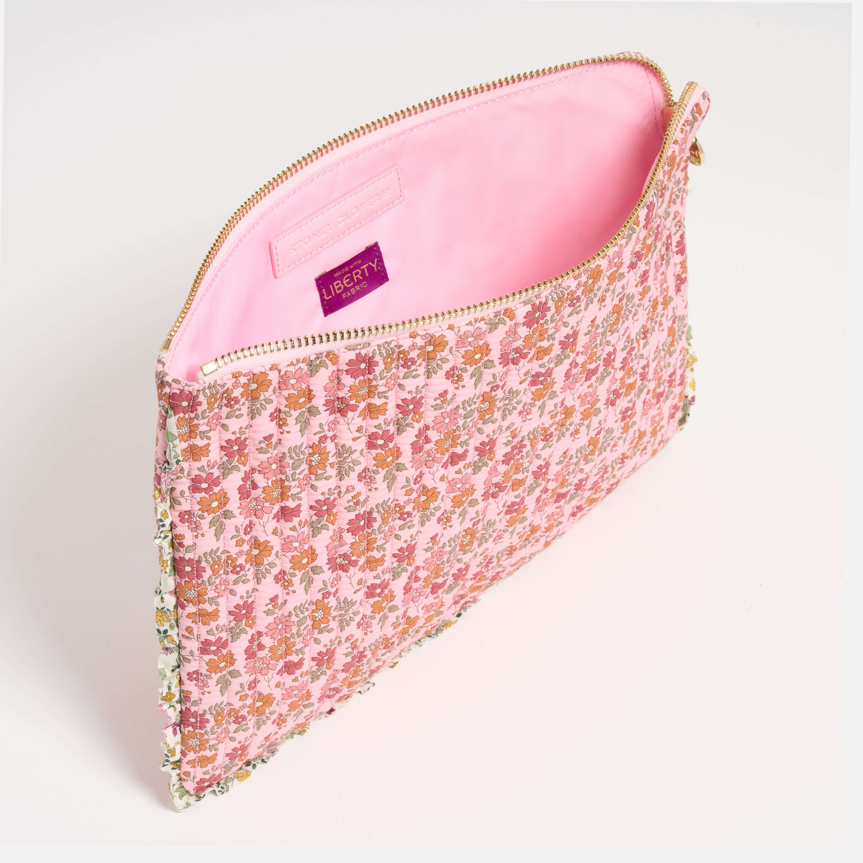Flat Pouch Set Made with Liberty Fabric