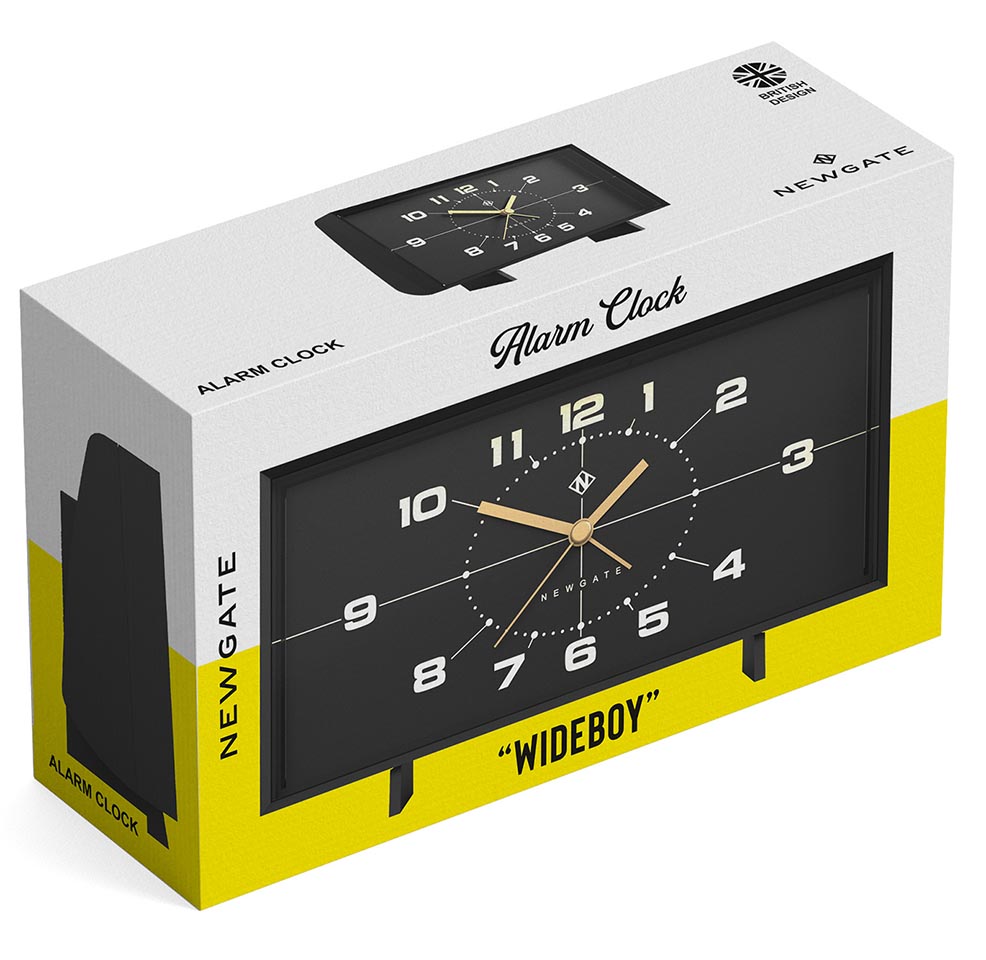 Wideboy Alarm Clock Secure Packaging & User Manual