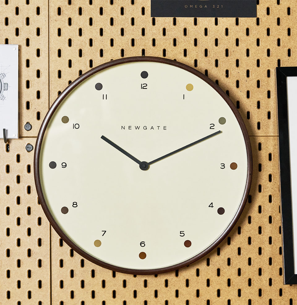 Mr. Clarke Dot Wall Clock The Minimalist Dial is Accented with Colorful Dots