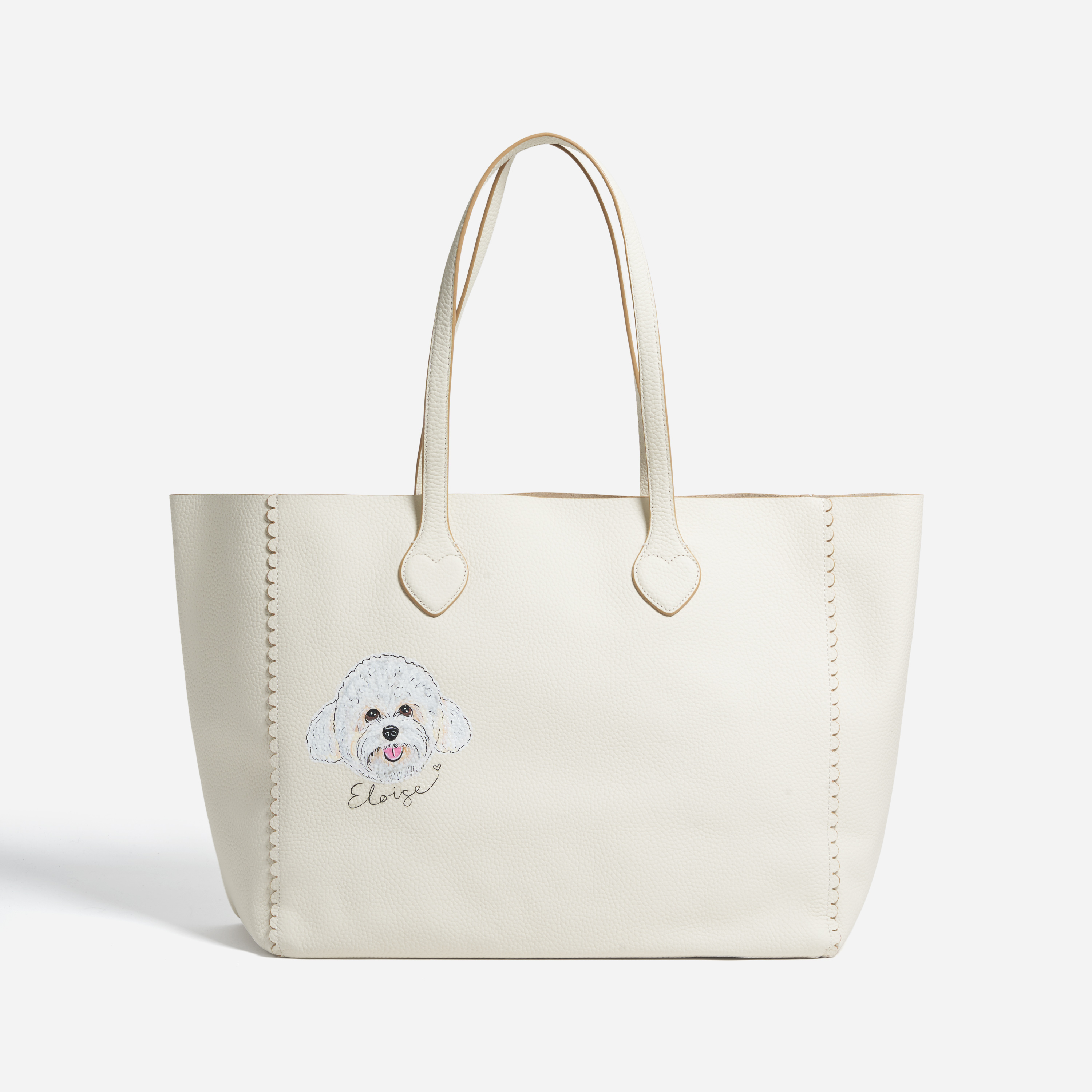 Hand Painted Pet Face and Name Henrietta Tote