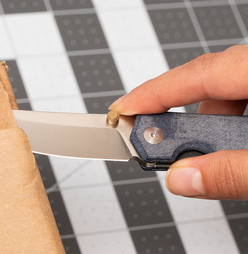 Ace Clyde Blue Denim Micarta Scales