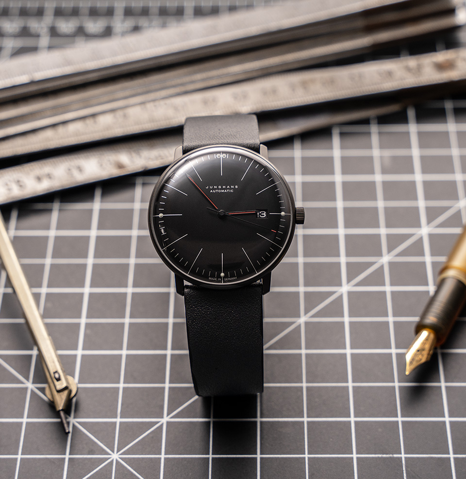 Max Bill Automatic Bauhaus Classic Max Bill dial with a twist