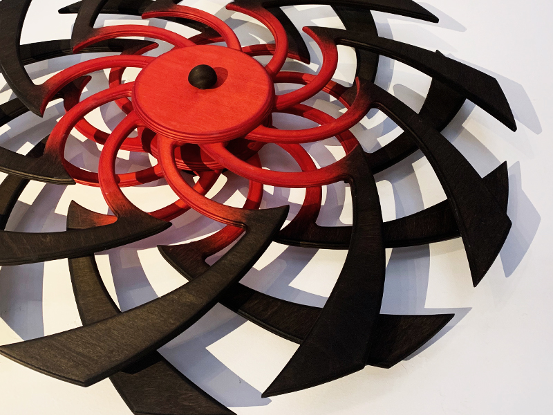 Kinetic Sculpture Wheel #11 Blender Animation Beautiful Patterns