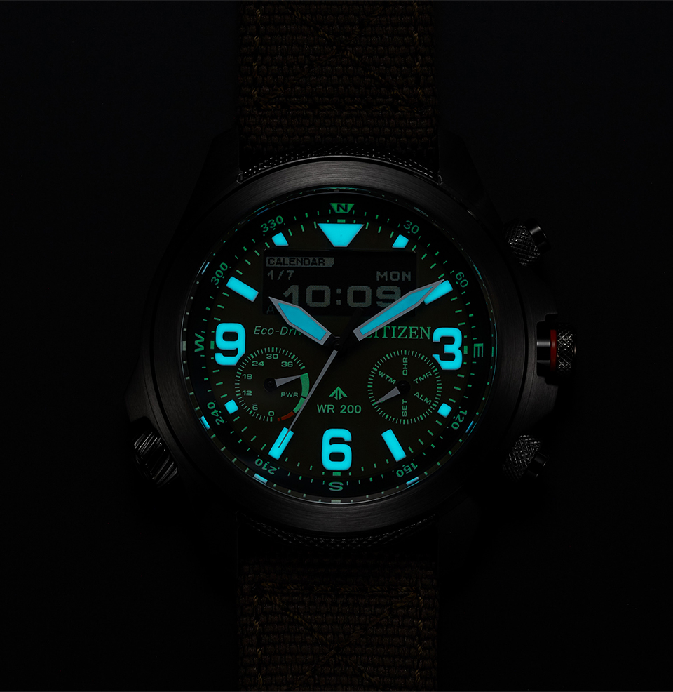 Promaster Land Lumed Indices and Compass Bezel