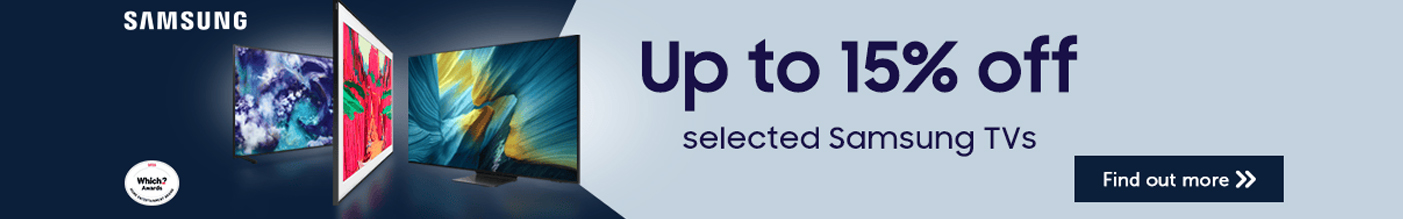 5% OFF Selected Samsung TVs