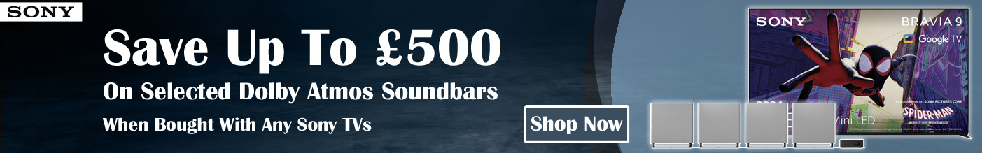 Up to £500 Off Selected Sony Soundbars