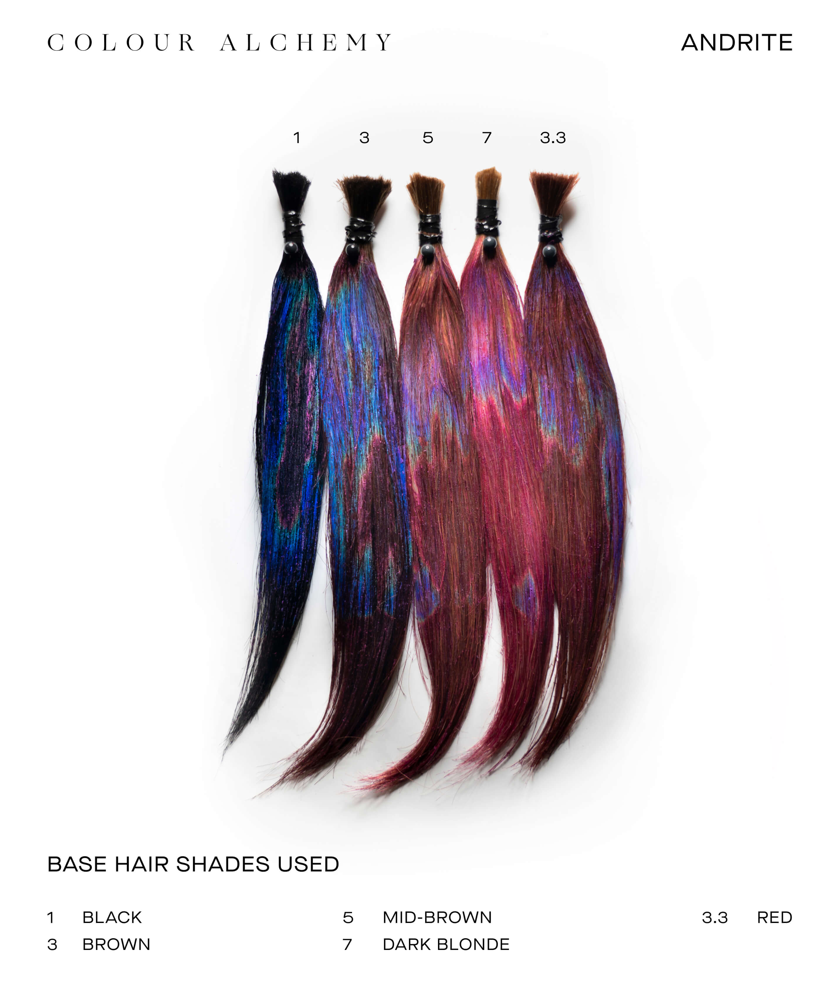 COLOUR ALCHEMY HAIR ANDRITE HAIR SWATCH