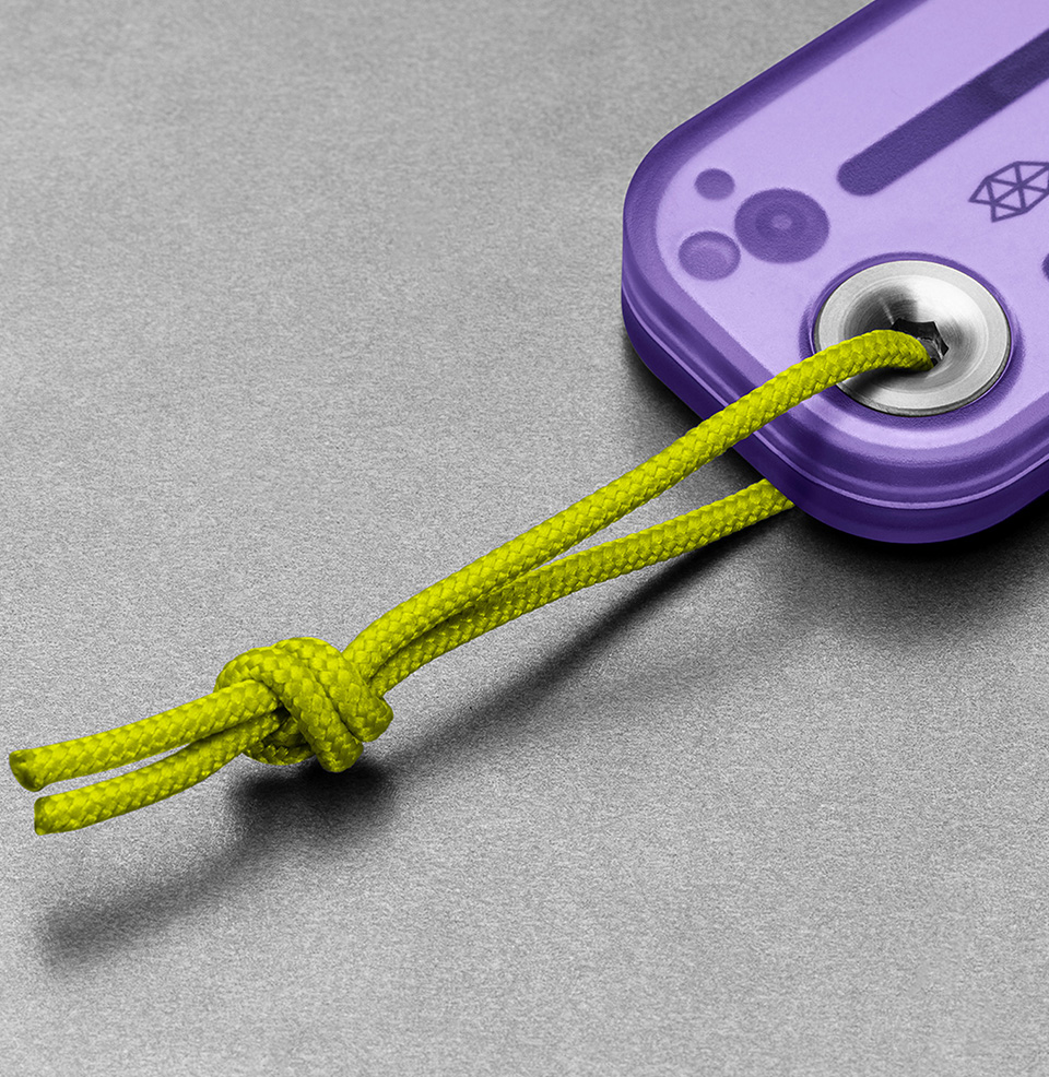 The Palmer Clear Lanyard hole