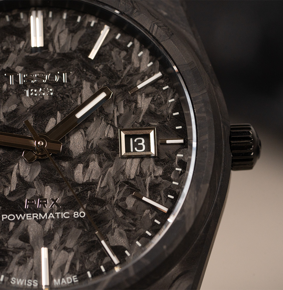 PRX POWERMATIC 80 40MM CARBON Black Carbon Dial