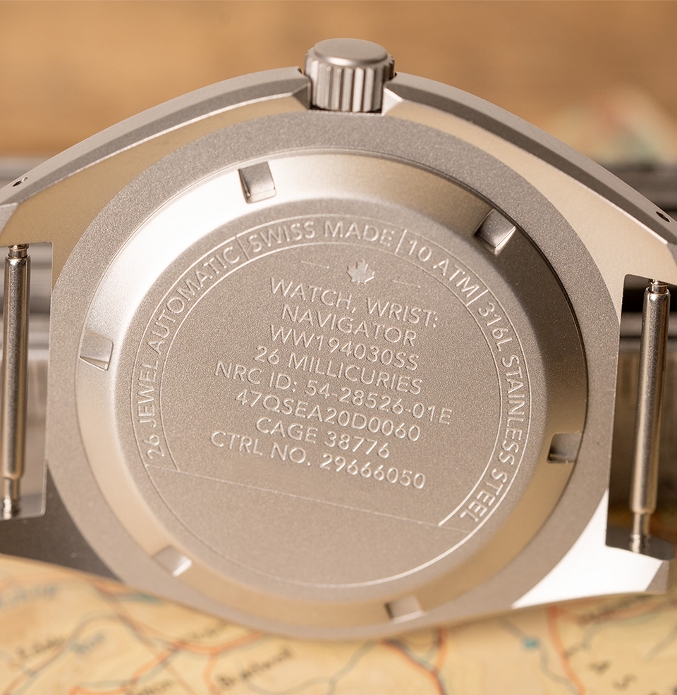 Navigator - 41mm SSNAV-D AUTO Mil Spec Caseback