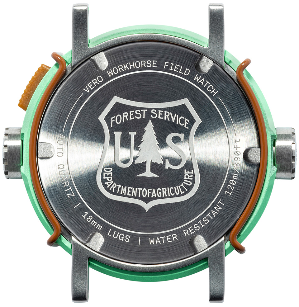 Forest Service Edition Service Green Screw Down Caseback