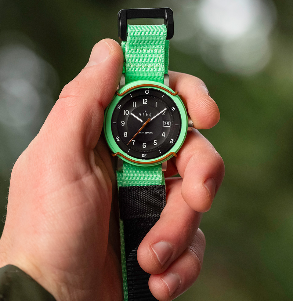 Forest Service Edition Service Green Nylon Hook-and-Loop Strap