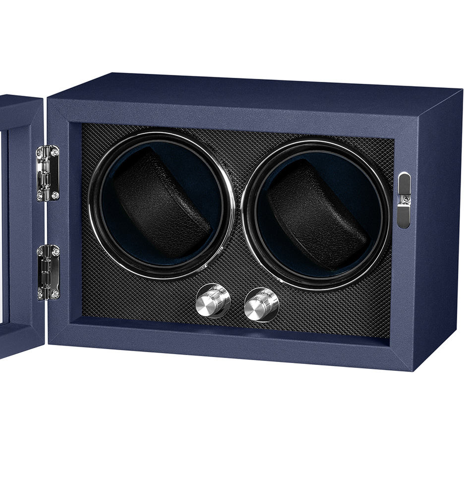 Guardian Dual Slot Watch Winder Hinged door protecting your valuables inside