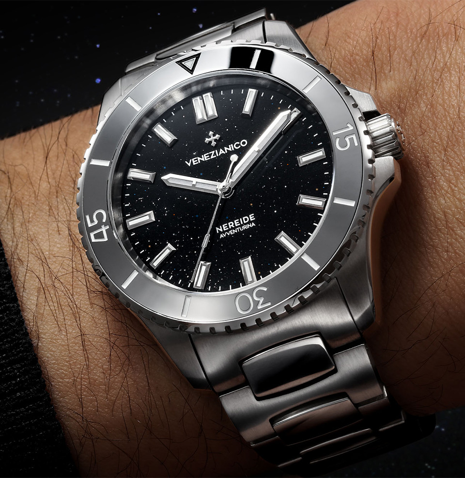 Nereide 39 Stone Dials Tungsten Bezel Insert