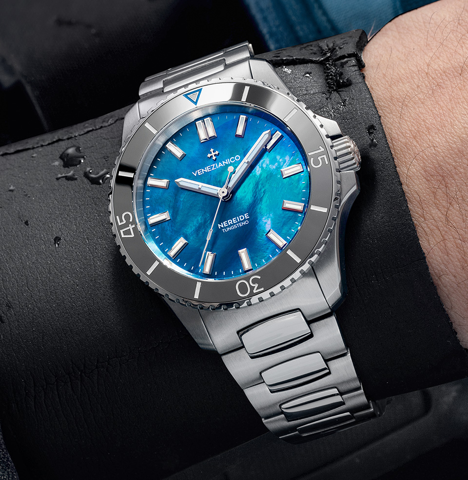 Nereide 39 Stone Dials Tungsten Bezel Insert