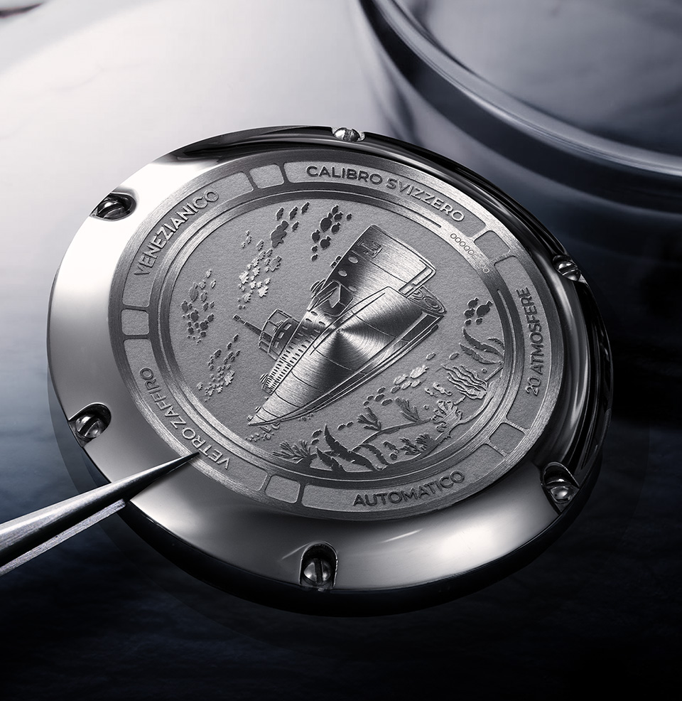 Nereide 42 Stone Dials Screw Down Caseback